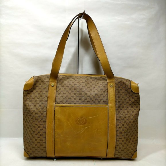 Gucci Handbags - authentic Vintage Gucci Shoulder Bag Brown PVC